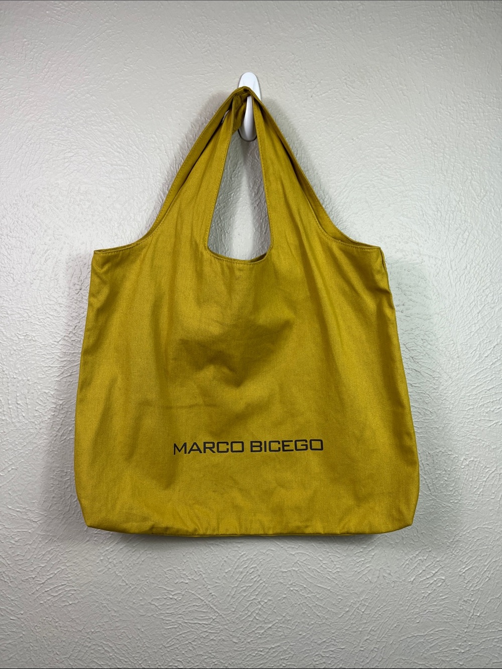 Marco Bicego Golden Harvest Yellow Canvas Tote Reusable Shopping Market Bag